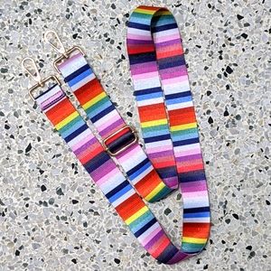 Rainbow Stripe Crossbody Purse Strap